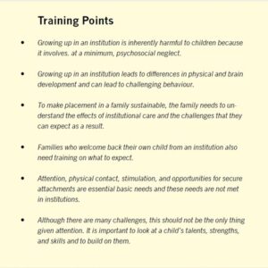 MP3 Chapter 1 Understanding the Trauma of Children from Institutions. A training manual for case workers