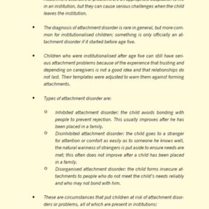 MP3 Chapter 10 Understanding the Trauma of Children from Institutions. A training manual for case workers